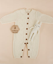 Load image into Gallery viewer, Cable Knit Onesie - Cream
