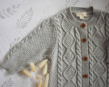 Load image into Gallery viewer, Cable Knit Onesie - Grey