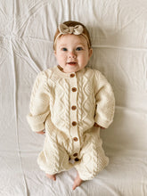 Load image into Gallery viewer, Cable Knit Onesie - Cream