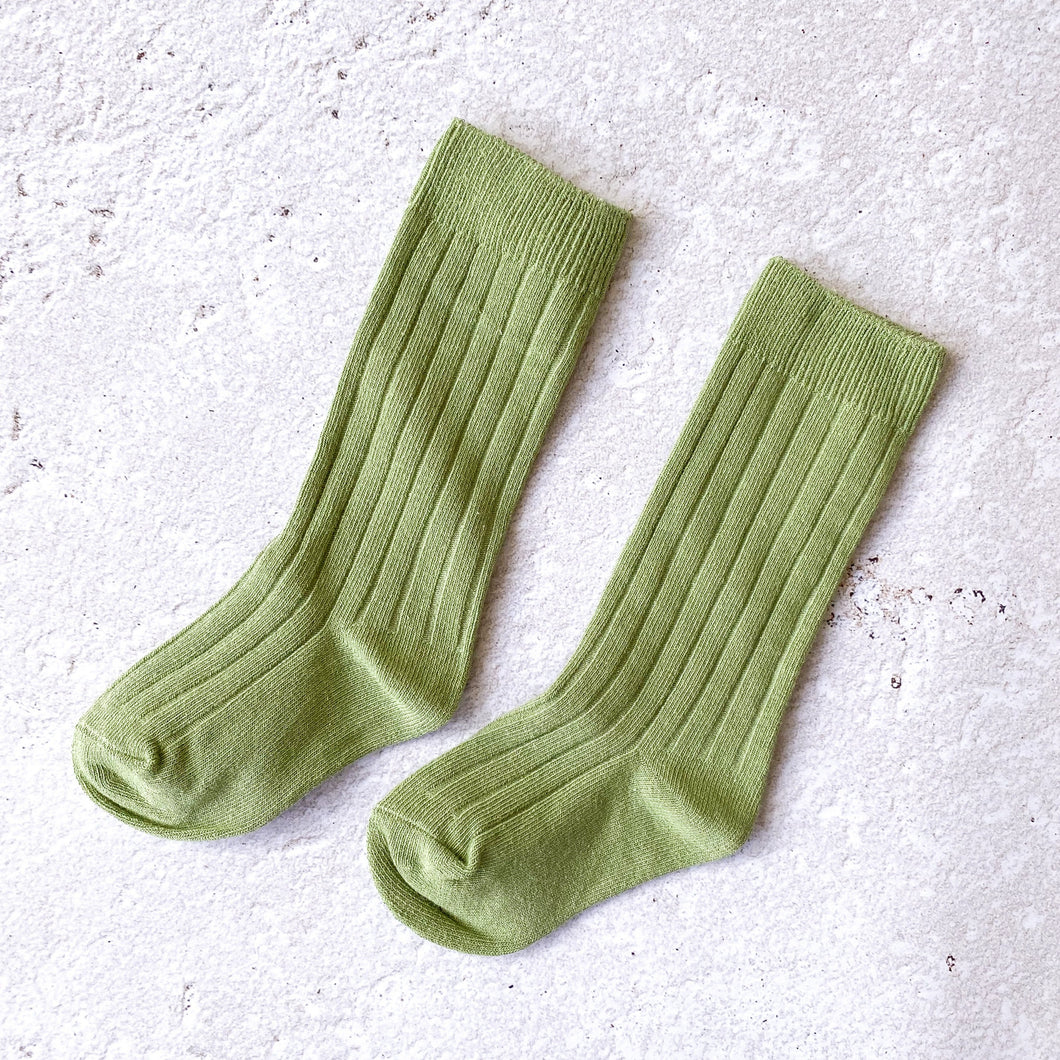 Ribbed Socks - Sage